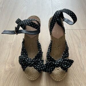 Loeffler Randall Black Polka Dot Espadrilles